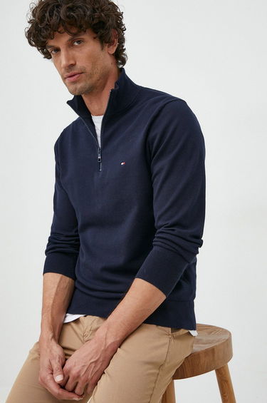 Суитчър Tommy Hilfiger Half-Zip Sweatshirt Тъмно синьо | MW0MW25352.9BYY, 0