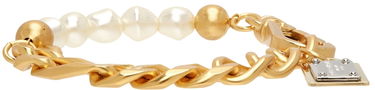 Гривна Dolce & Gabbana Dolce&Gabbana DG Logo Pearl Chain Bracelet Металик | WBN7P3 W1111, 2