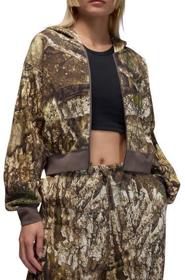 Суитчър Jordan Jordan Brooklyn Fleece Crop Hooded Camouflage Jacket Многоцветен | hv0469-133, 0