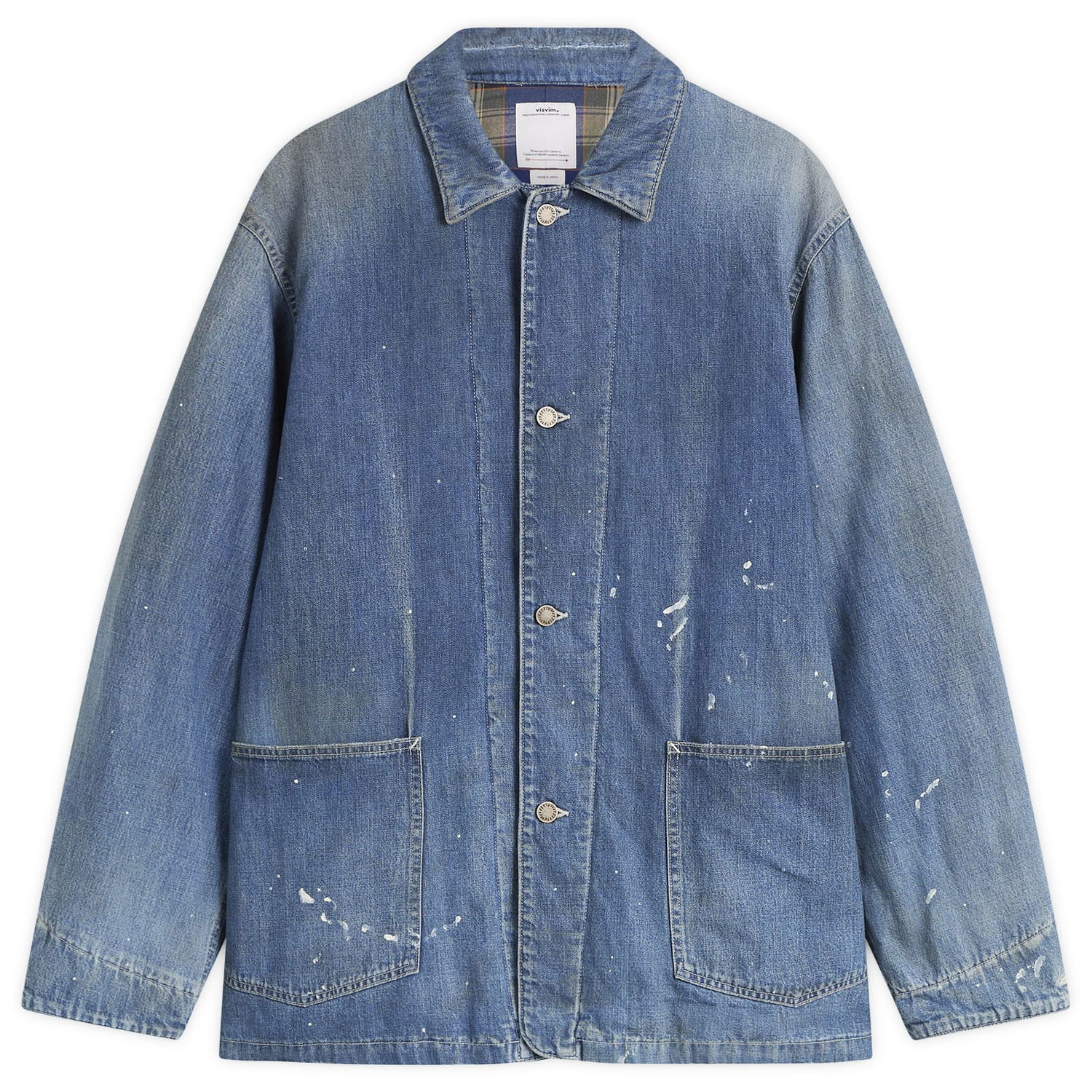 Яке visvim Social Sculpture DMGD Paint Splatter Denim Work Jacket Синьо | 0125205006003, 0