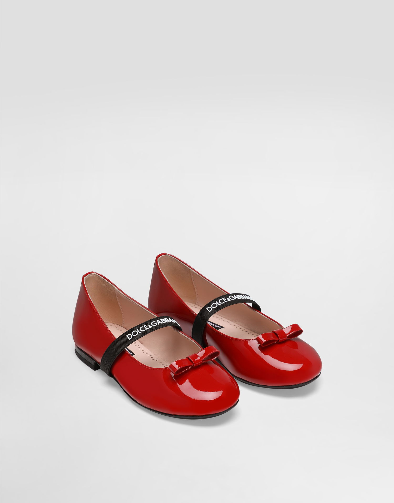 Аксесоари Dolce & Gabbana Dolce & Gabbana Patent Leather Ballet Flats with Elastic and Bow Червено | D11294A483187124, 1