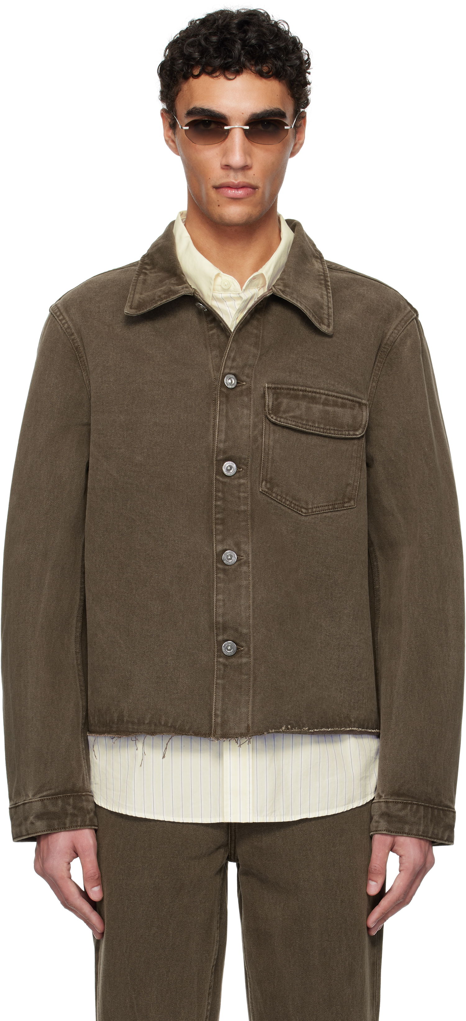 Яке OUR LEGACY Our Legacy Cut Rebirth Denim Jacket Кафяво | M2255CC, 0