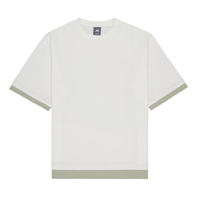 Тениска New Balance Crewneck Short Sleeve T-Shirt Бяло | AMT42314-CIC, 0