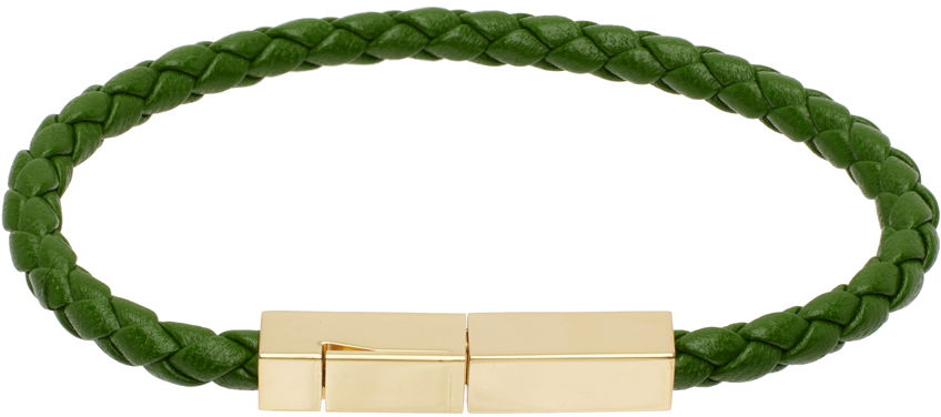 Гривна Bottega Veneta Braid Bracelet Зелено | 732416 VAHUA, 1