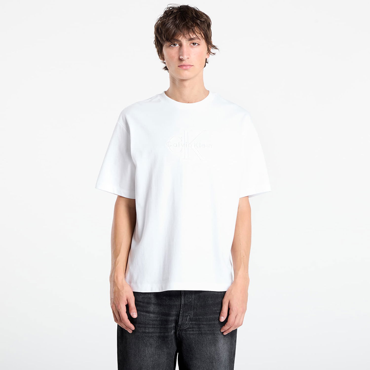 Тениска CALVIN KLEIN Calvin Klein Hi Low Emb 16S Jersey T-Shirt Бяло | LV04RB295G YAA, 0