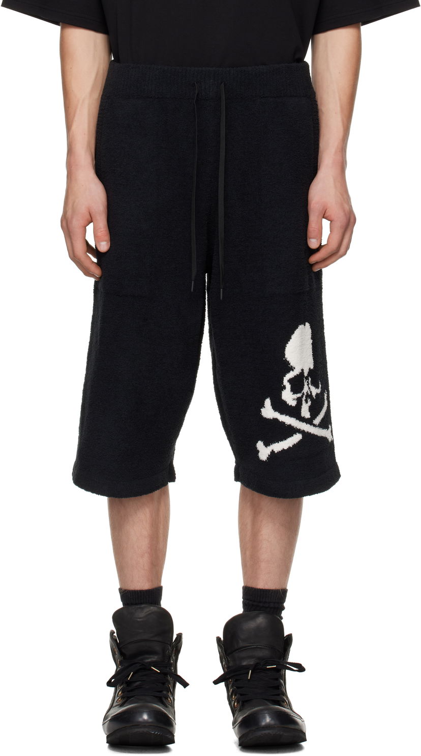 Къси панталони Mastermind WORLD Lounge Long Shorts Черно | MW24S13-PA056