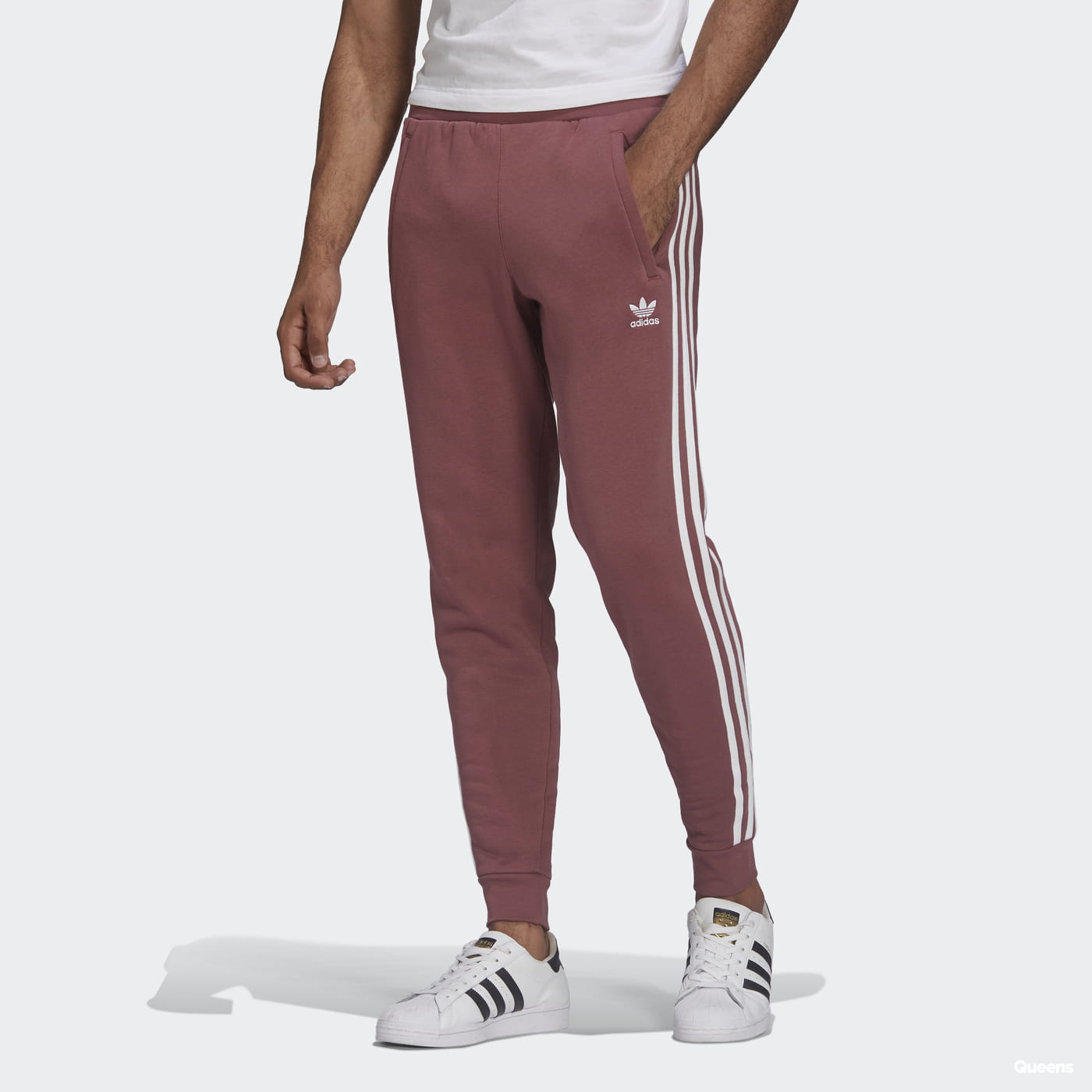 Спортни панталони adidas Performance Adicolor Classics 3-Stripes Бургунди | hf2101, 0