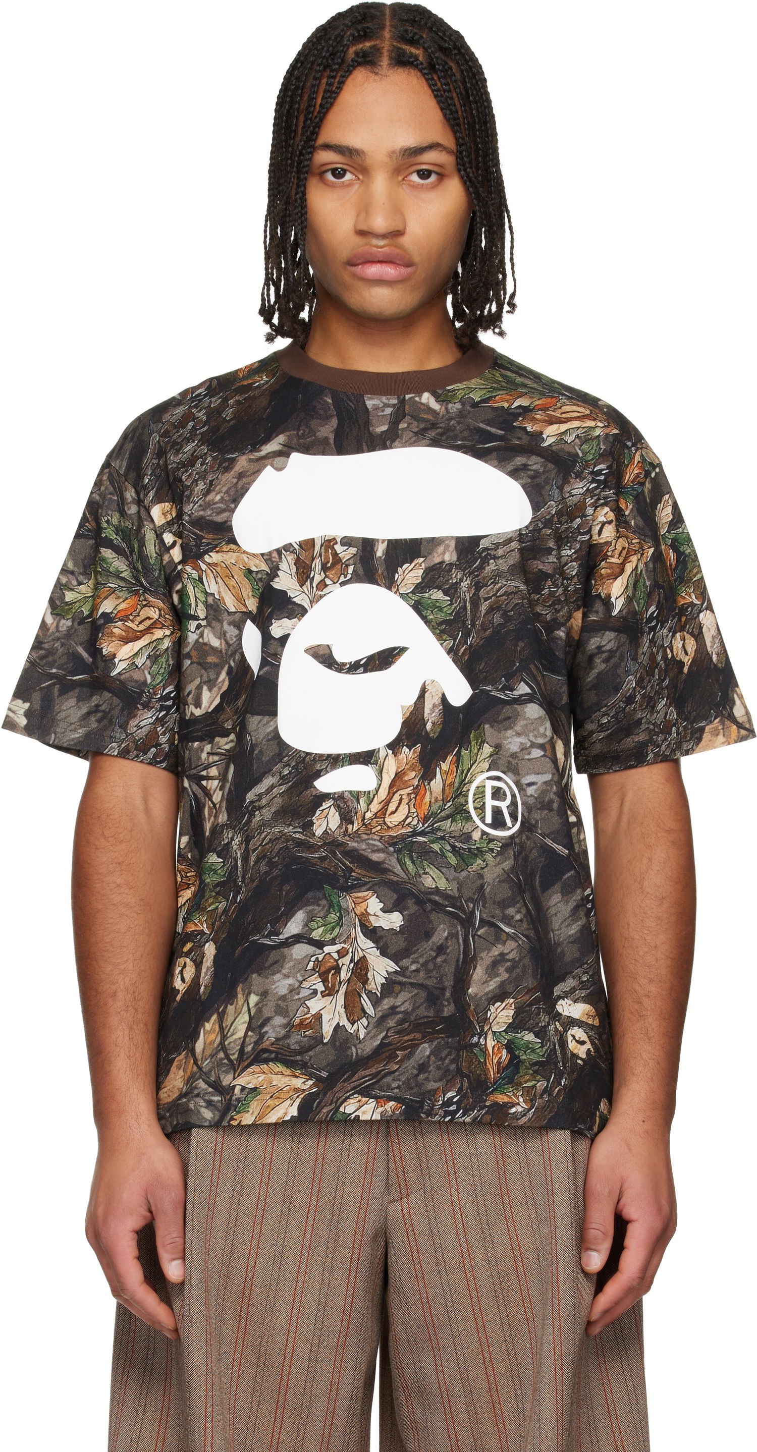 Тениска BAPE Tree Edge Camo Ape Face Relaxed T-shirt Многоцветен | 001CSL801012M, 0