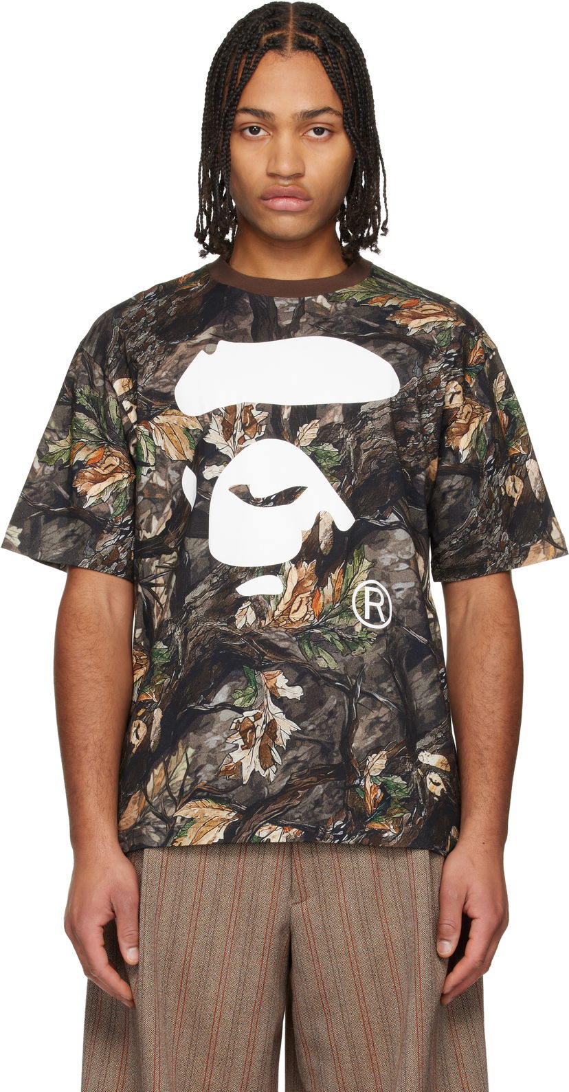 Тениска BAPE Tree Edge Camo Ape Face Relaxed T-shirt Многоцветен | 001CSL801012M