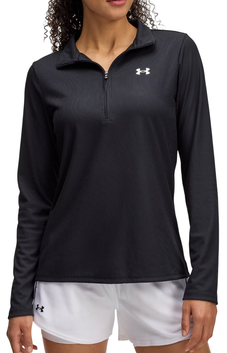 Суитчър Under Armour Tech Rib 1/2 Zip Sweatshirt Черно | 1389857-001