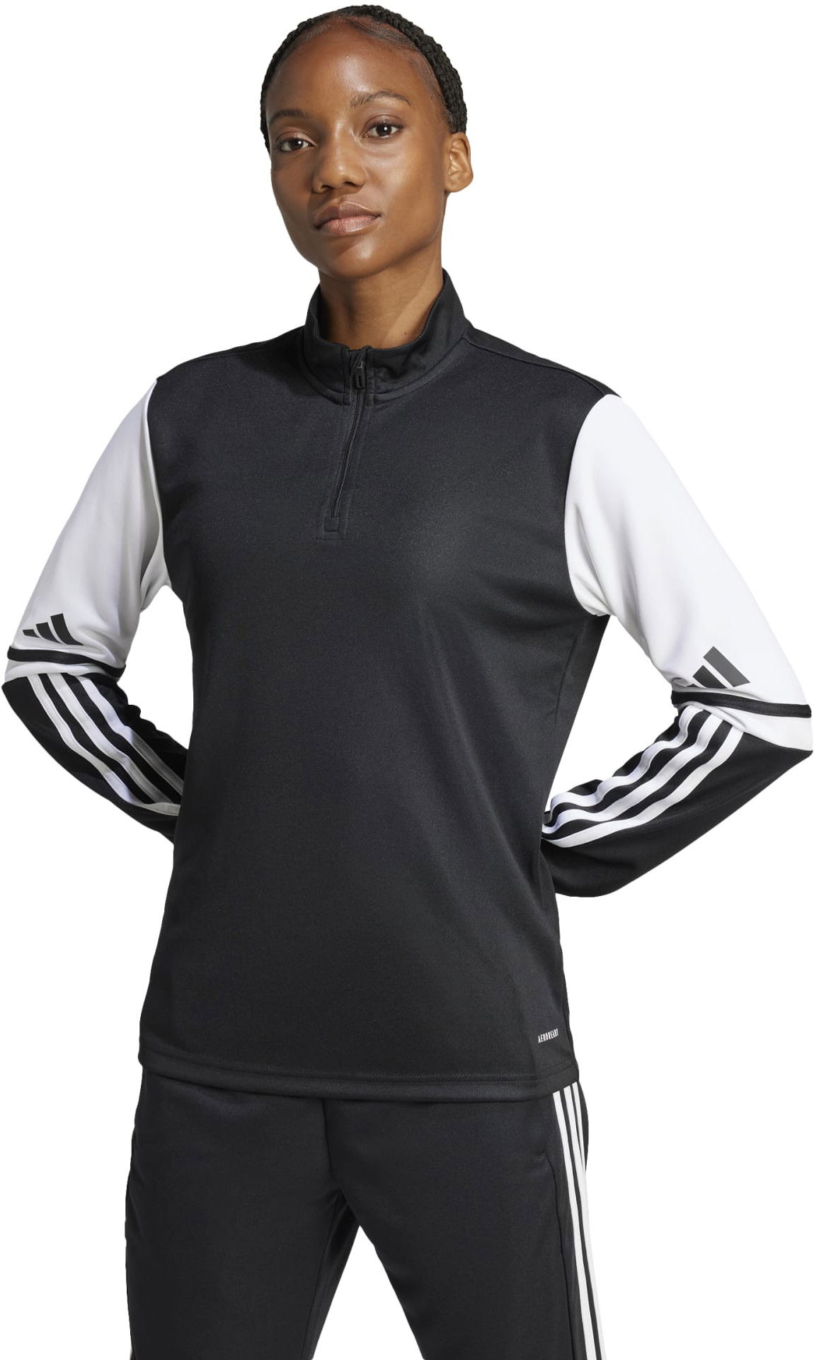 Суитчър adidas Originals Women's SQ25 Training 1/4 Zip Top Черно | je2763, 1