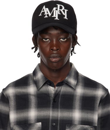 Шапка с козирка AMIRI Staggered Logo Canvas Cap Черно | AMHACP1039, 0