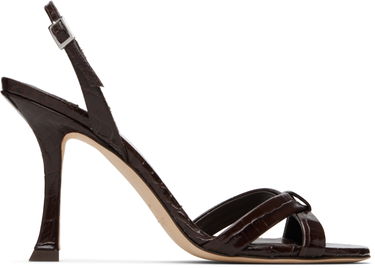 Кецове и обувки Jimmy Choo Elsy 90 Heeled Sandals Кафяво | ELSY 90, 0