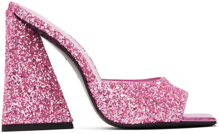Аксесоари The Attico Attico Devon Glitter Mules Розово | 232WS000 G001, 0