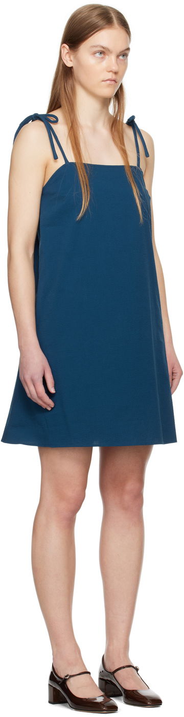 Pокля Max Mara Max Mara Tie-Strap Minidress Синьо | 2416221058600, 1