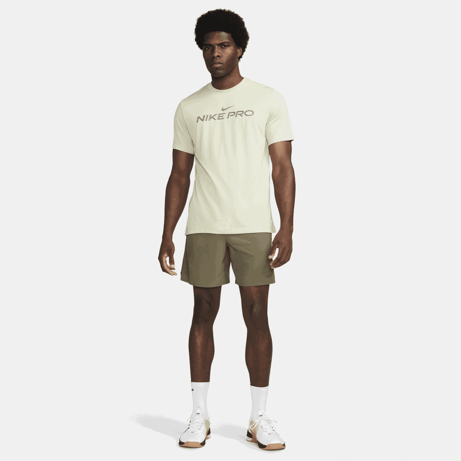Тениска Nike Dri-FIT Fitness T-Shirt Бежово | FJ2393-371, 1