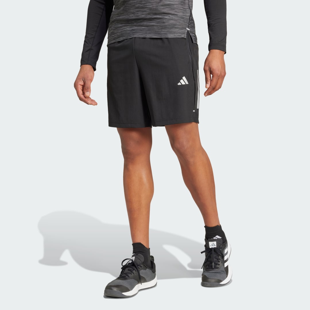 Къси панталони adidas Performance Gym+ Training 3-Stripes Woven Черно | IW5906, 0