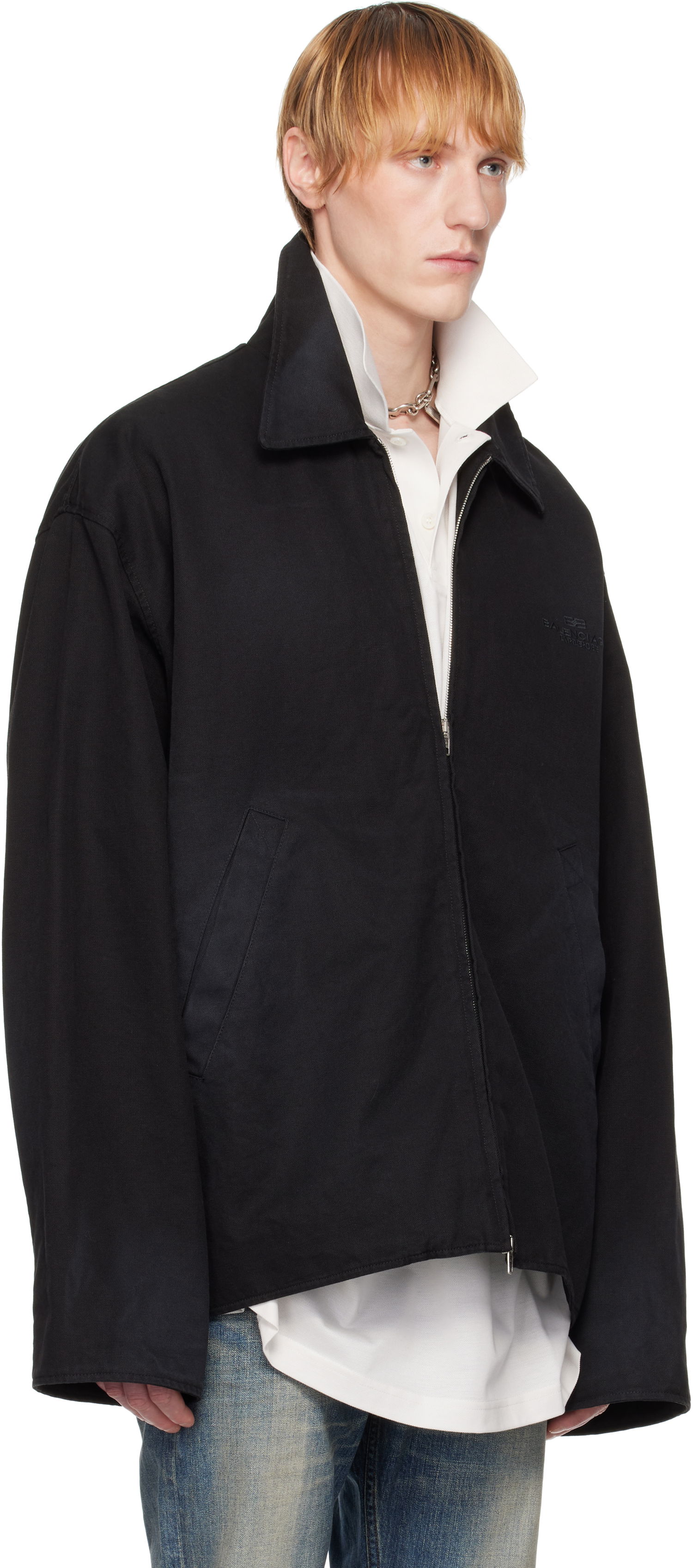 Ветровка Balenciaga Zip-Up Jacket Черно | 817649TRP15, 1