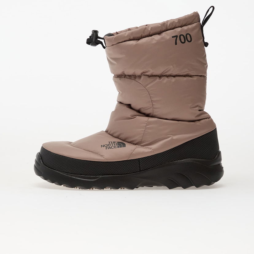 Кецове и обувки The North Face Nuptse Traction Bootie Mushroom Grey/ TNF Black Кафяво | NF0A8D90DHO1