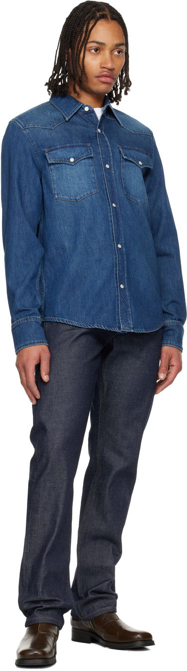 Риза A.P.C. Western Denim Shirt Синьо | COHME-H12632, 3