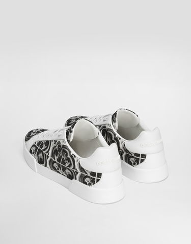 Кецове и обувки Dolce & Gabbana Dolce & Gabbana Portofino Light Strobel Majolica Print Бяло | CS2330A9R22IU3TN, 2