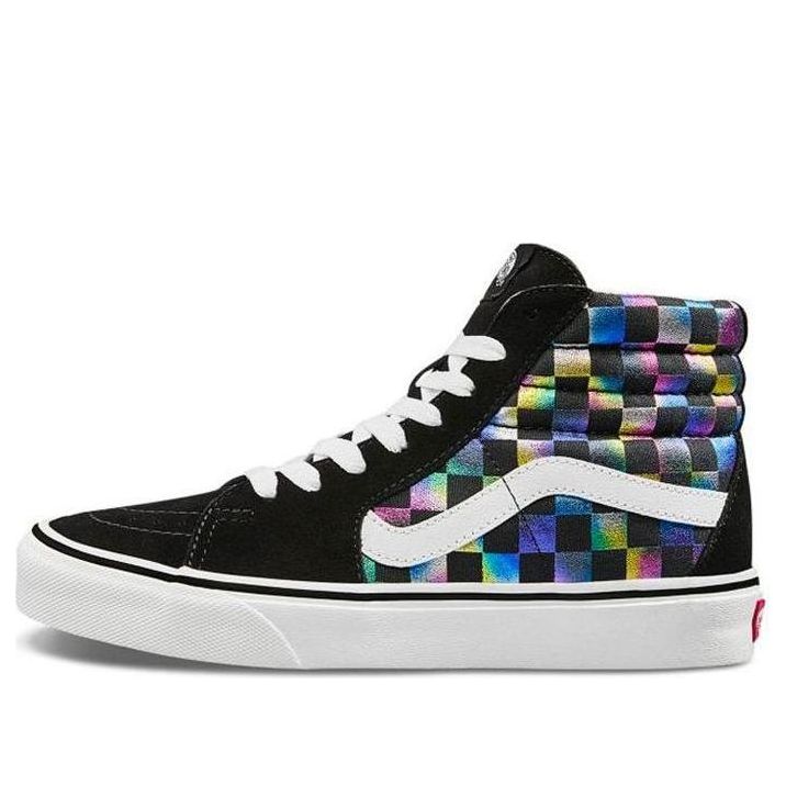 Кецове и обувки Vans SK8-HI Iridescent Checkerboard Черно | VN0A4BV6SRY
