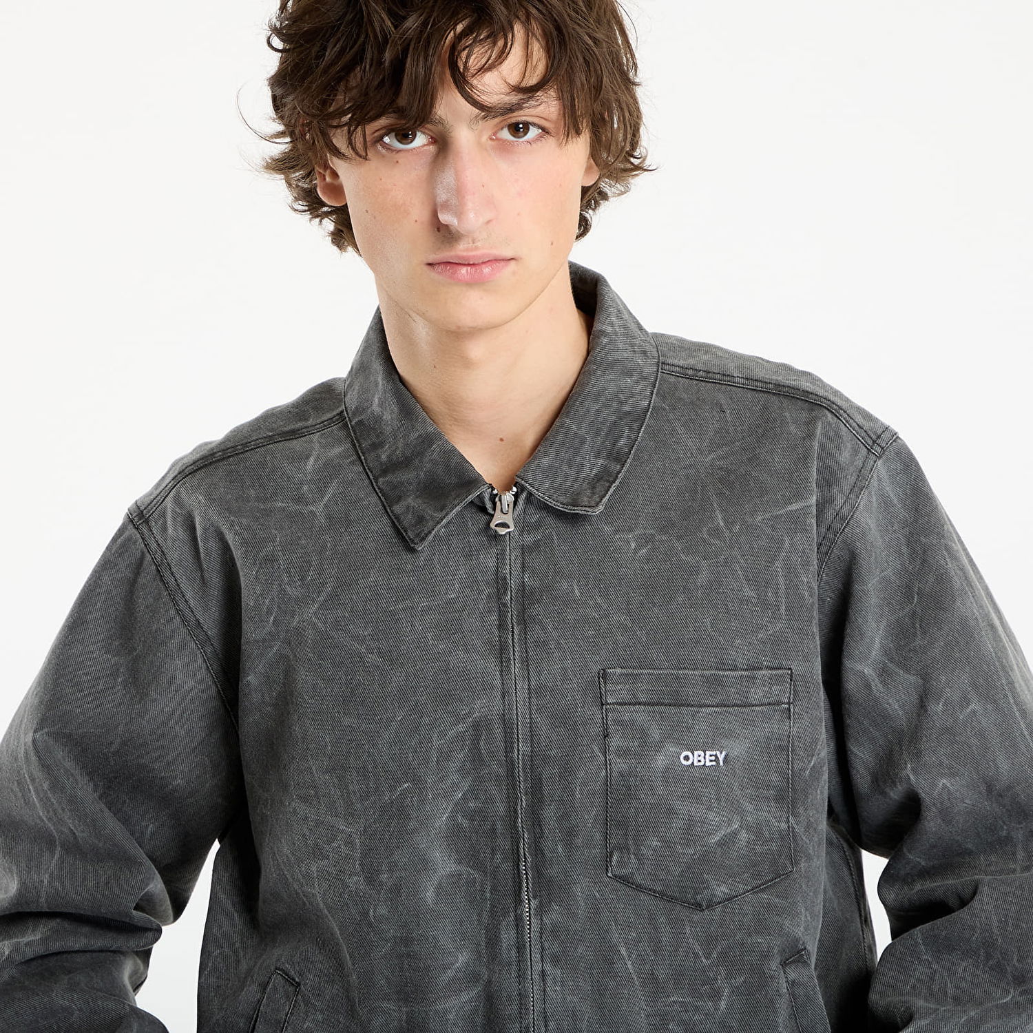 Яке OBEY OBEY Workman Zip Jacket Сиво | 121800599-BWA, 1