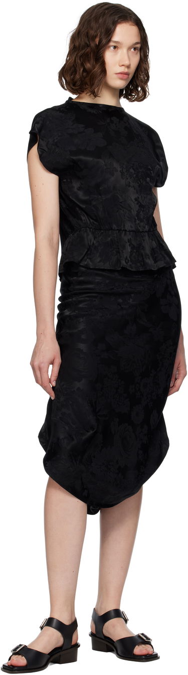 Пола Maison Margiela Floral Midi Skirt Черно | S52ME0025 M35471, 3