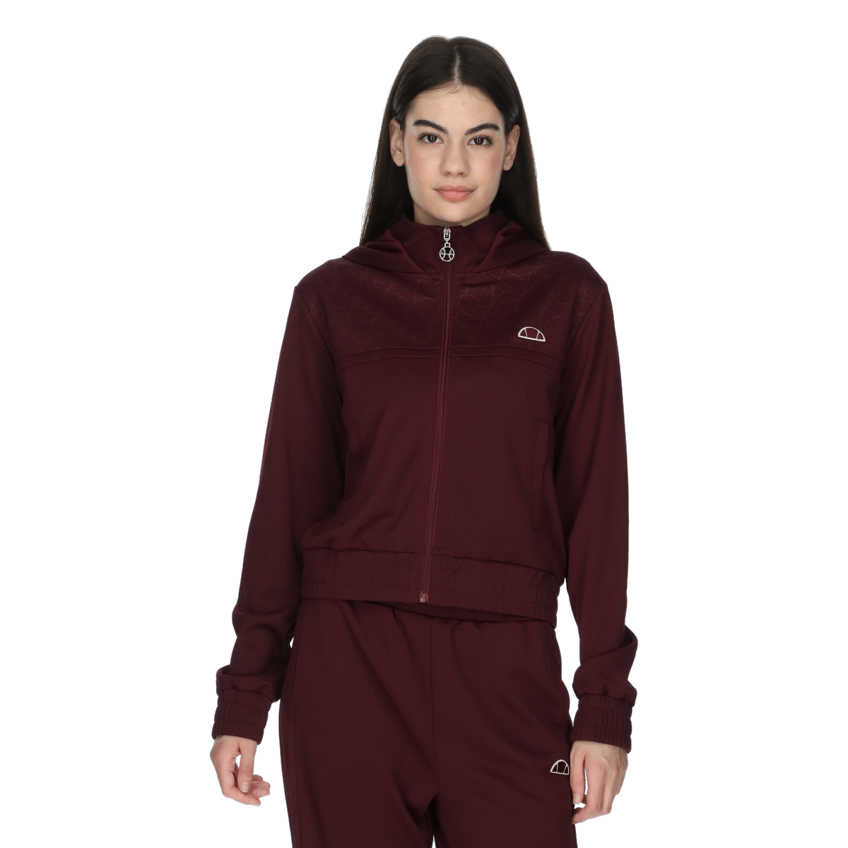 Суитчър Ellesse Patterned Hooded Track Jacket Бургунди | ELA253F660-56, 0