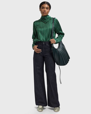 Дънки Lacoste Wide Leg Jeans Синьо | HF3682-W1E, 2