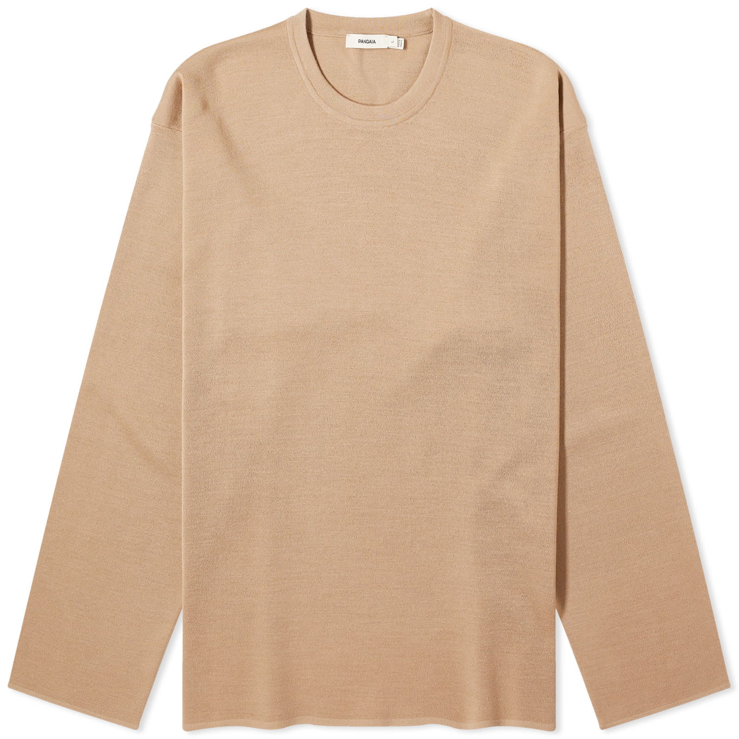 Пуловер PANGAIA Pangaia Regenerative Merino Knit Crew Neck, Size Large Бежово | 100012761348, 0