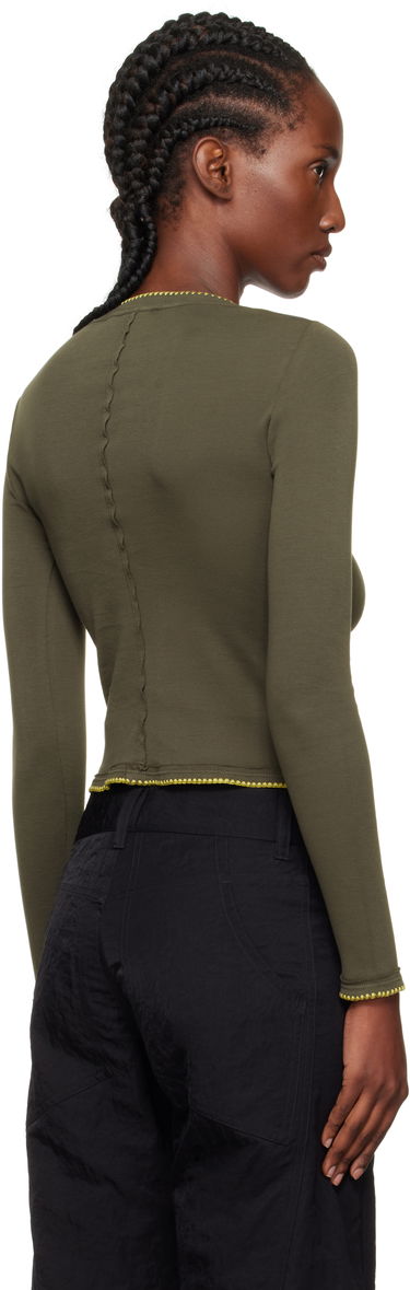 Тениска Eckhaus Latta Eckhaus Latta Lapped Baby Crewneck T-Shirt Зелено | 9100-EL-PF25-CE -, 2