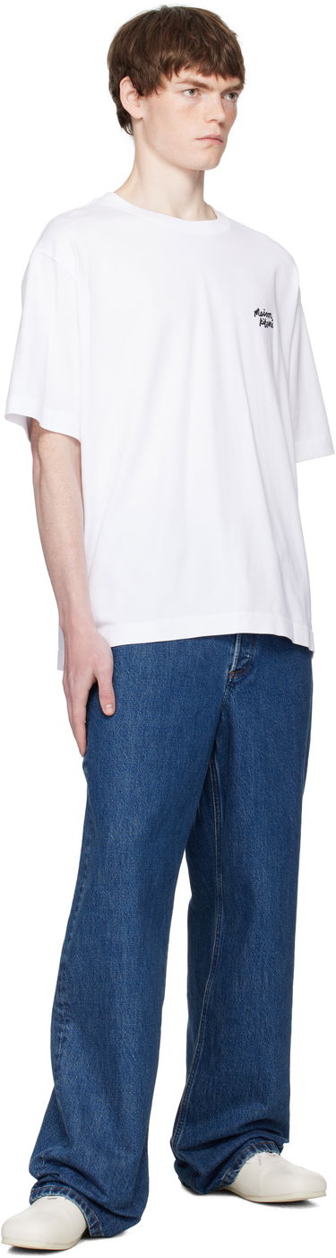 Тениска MAISON KITSUNÉ Maison Kitsuné Handwriting Oversized T-Shirt Бяло | PM00110KJ0119, 3