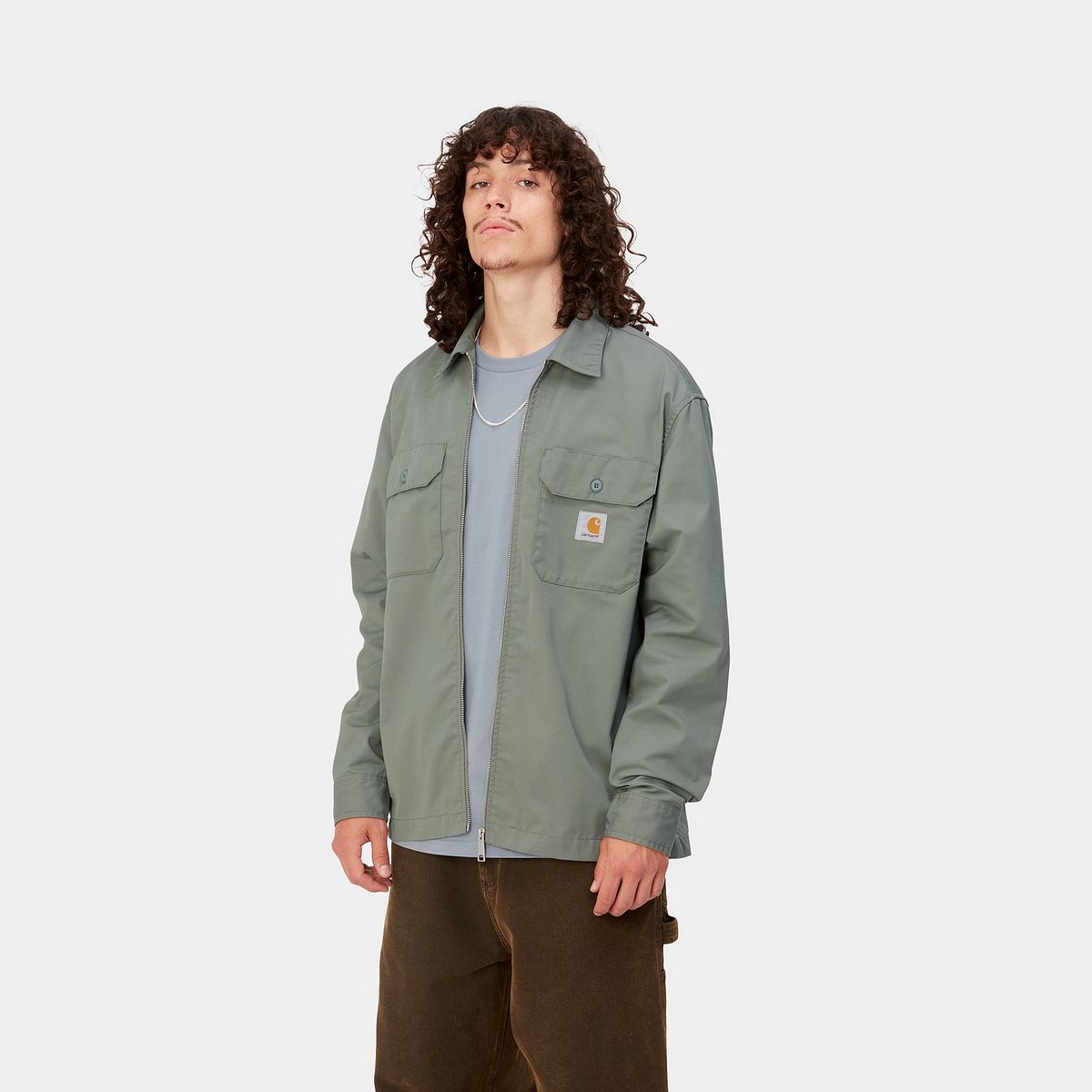 Риза Carhartt WIP L/S Craft Zip Shirt Зелено | I032839_1ND_02, 0