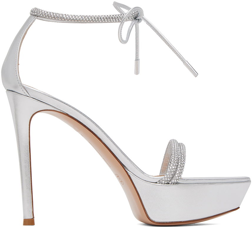 Кецове и обувки Gianvito Rossi Gianvito Rossi Burma Platform Heeled Sandals Металик | G61724.85RIC.BNS, 0