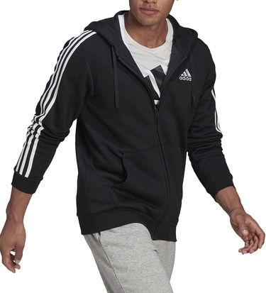 Суитчър adidas Originals 3-Stripes Full Zip Hoodie Черно | b47368, 0