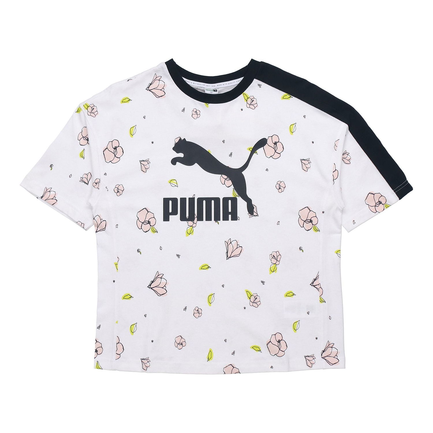 Съкратен топ Puma PUMA Casual Floral Print T-Shirt Бяло | 532043-02, 0