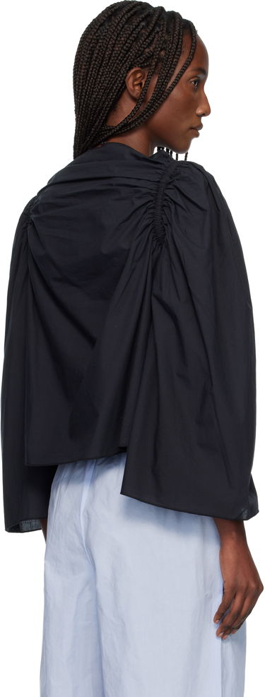 Риза Baserange Simmon Ruched Puff-Sleeve Blouse Черно | TSSI-PO-WI25, 2