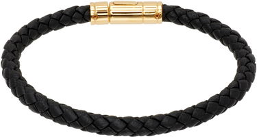 Гривна Tom Ford Tom Ford Braided Leather Bracelet Черно | JM026-ALE009G, 1
