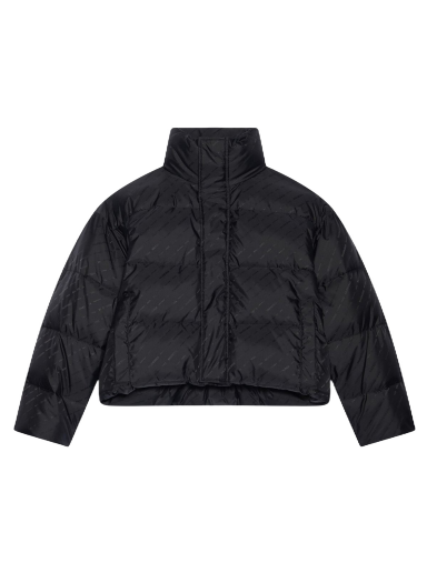 Пухо яке Balenciaga Allover Logo BB Puffer Jacket Черно | 681883TKO401000