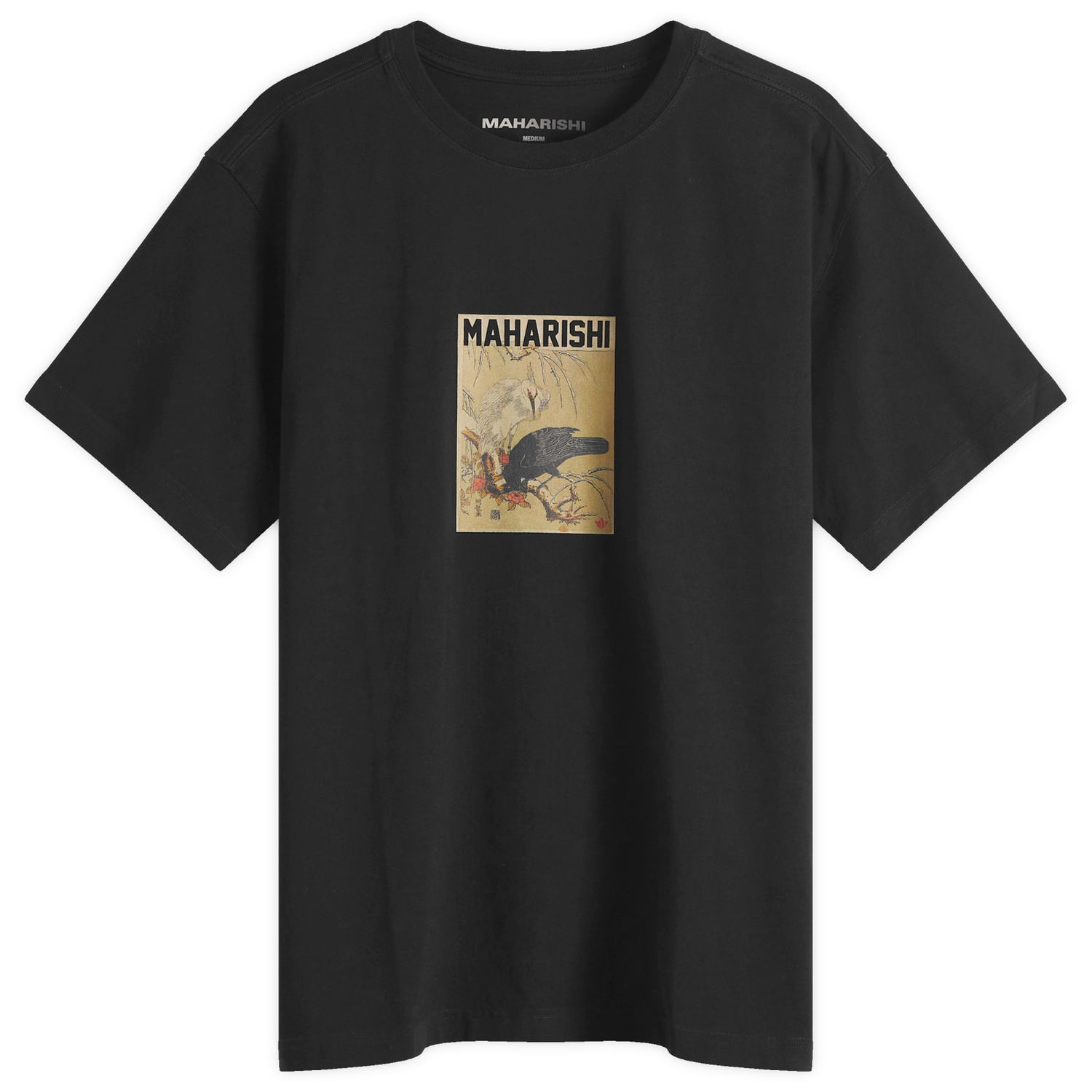 Тениска Maharishi Maharishi Crow White Heron Graphic Tee Черно | 1493-BLK, 1