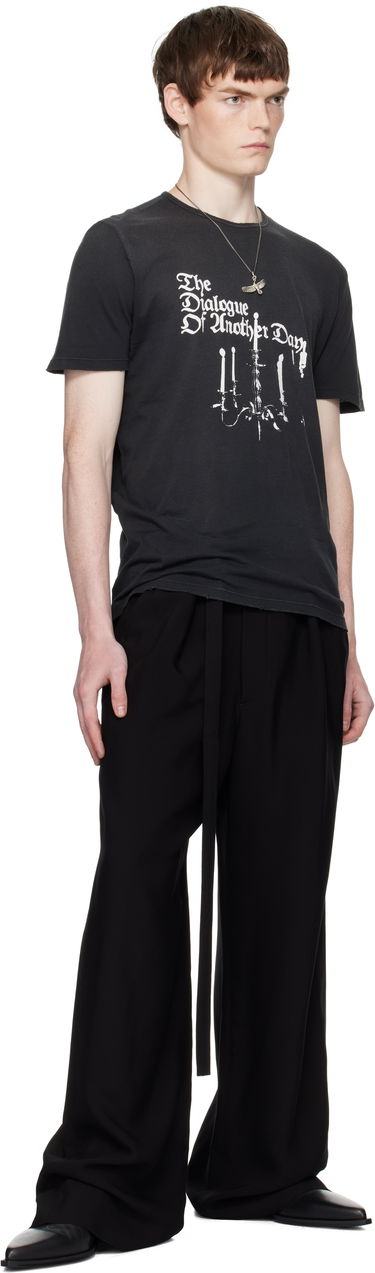 Тениска Ann Demeulemeester Ann Demeulemeester Standard Chandelier Print T-Shirt Черно | B0012877-FA637-098, 3