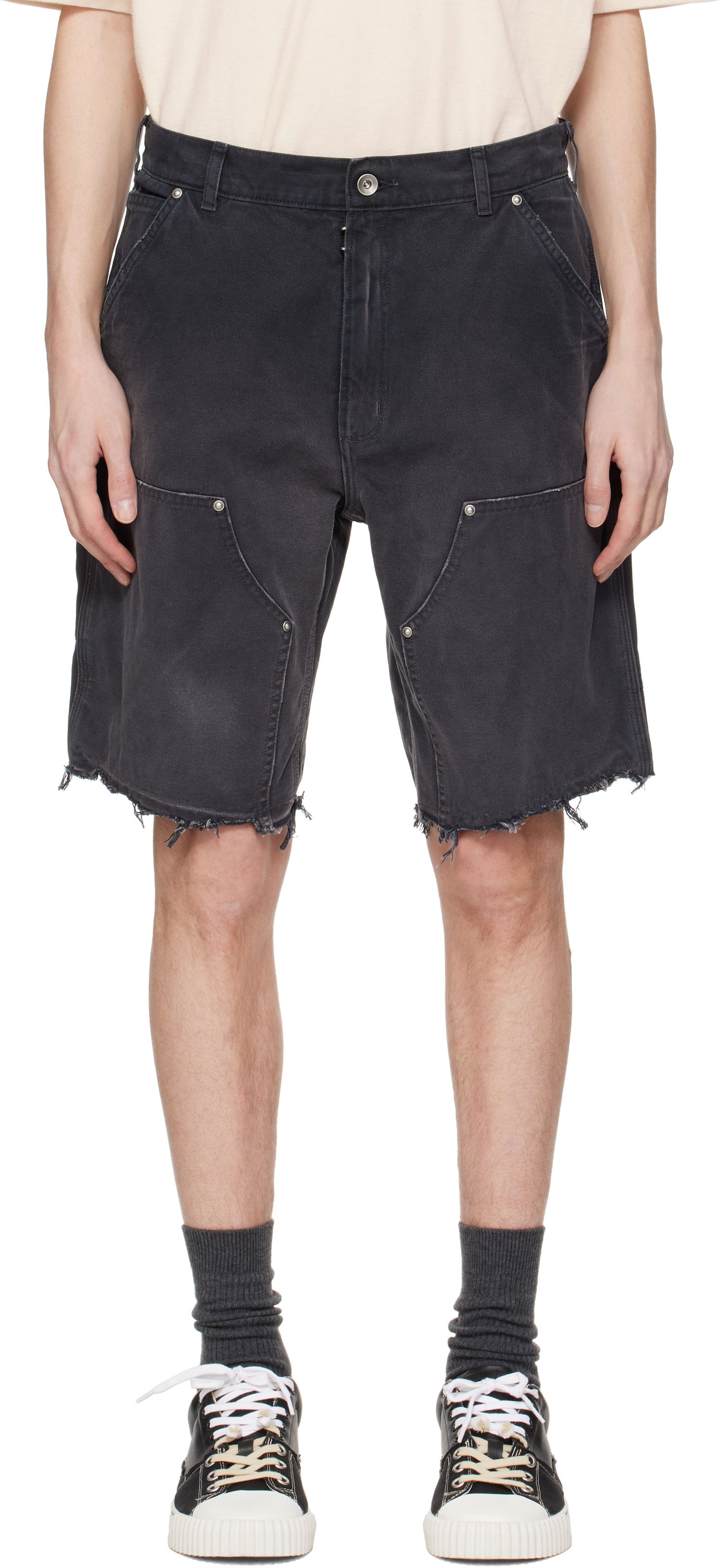 Къси панталони Maison Margiela Maison Margiela Stud Denim Shorts Черно | S50MU0082 M35255, 0