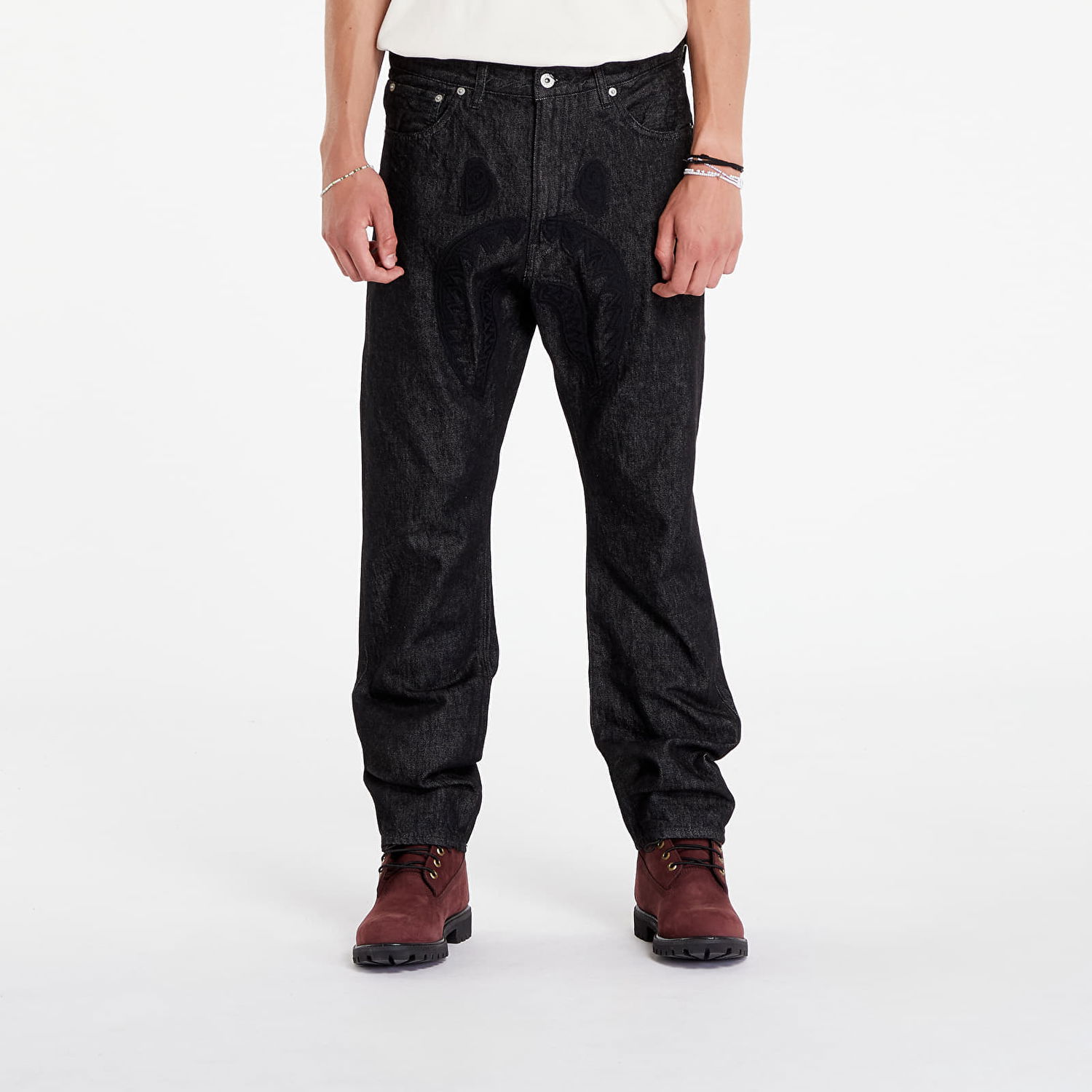 Дънки BAPE A BATHING APE Shark 13 Oz Denim Pants Черно | 001DPK801004M BLK, 0