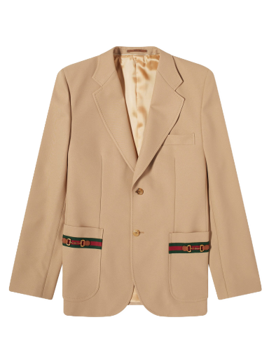 Яке Gucci Tape Logo Blazer Бежово | 756694-Z8BI6-2327