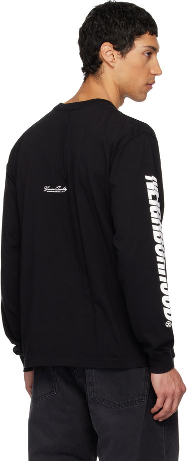 Тениска Neighborhood Neighborhood Long-Sleeve T-Shirt with Graphic Prints Черно | 252PCNH-LT01, 2