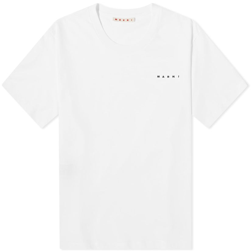 Тениска Marni Small Logo T-Shirt Бяло | HUMU0198X1-UTCZ57-00W01