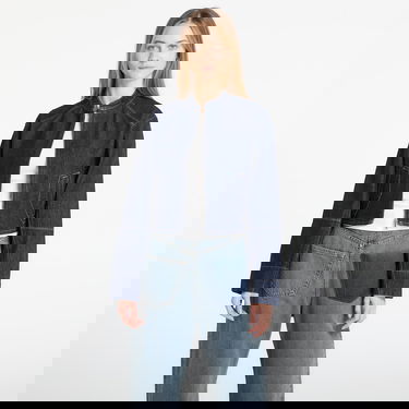 Яке CALVIN KLEIN Cropped Stand Collar Zip Denim Jacket Тъмно синьо | LV047E731G N8D, 0