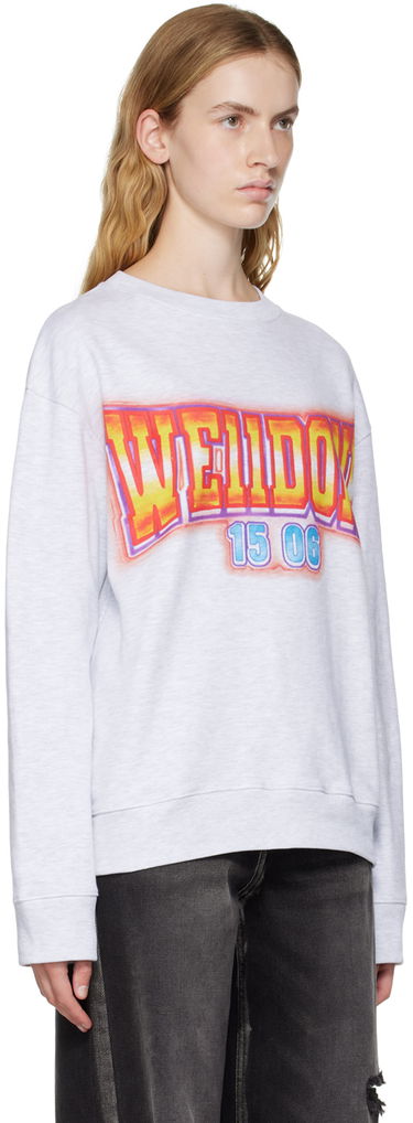 Пуловер We11done We11done Crewneck Sweatshirt with Graphic Print Сиво | WD-TS3-22-765-U-GY, 1