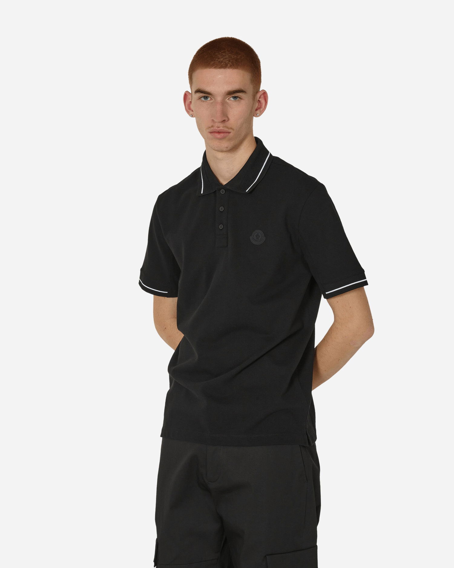 Поло тениска Moncler Matt Polo Shirt Черно | 8A0000189A16 999, 1